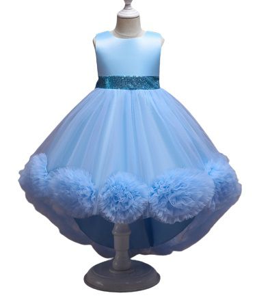 Sukienka kwiaty 3d błękitna